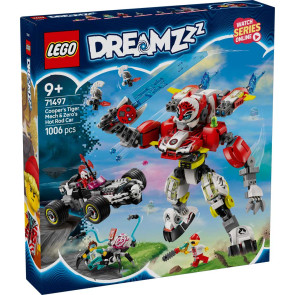 LEGO DREAMZzz Тигър-робот на Купър и кола драгстер на Zero 71497