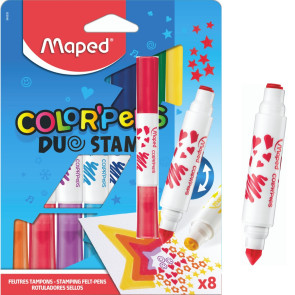 MAPED Color'Peps Duo Флумастери с печати 8 цвята