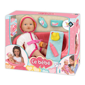 LT Кукла Le Bebe 40 см. с халат и вана