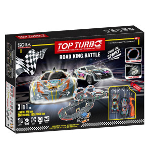 SOBA Top Turbo Състезателна Писта 2 Лупинга Светеща 2 Коли 1:43 740см.