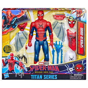 HASBRO Spider-Man Нов ден Фигура Спайдър-мен със спайди аксесоари