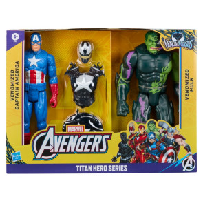 HASBRO Avengers Фигури 30 см. TITAN Венъмизирани Хълк и Капитан Америка