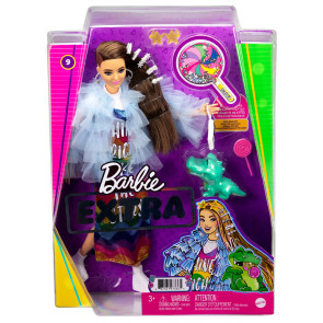 BARBIE EXTRA Кукла с дълга цветна рокля