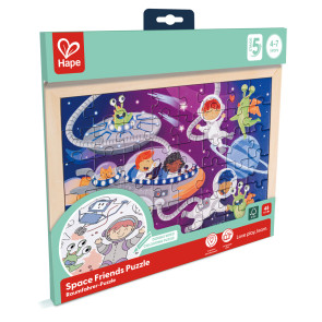 HAPE Дървен пъзел - Космически приятели