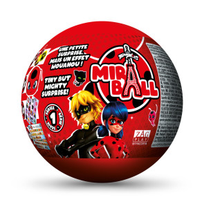 MIRABALL MIRACULOUS Калинката и Котарака Топка с плюшена играчка изненада