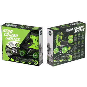 YVOLUTION Neon Combo skates Ролери 34-37 зелени 2в1
