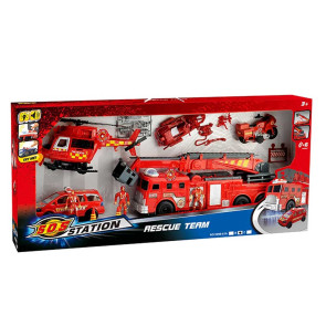 OCIE Пожарникарски Спасителен Отряд с Пожарна, Хеликоптер, Коли