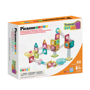 Picasso STEAM Магнитен конструктор Писта за топчета Travel 60 части
