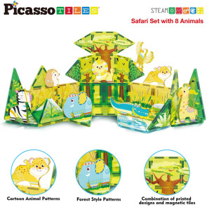 Picasso STEAM Магнитен конструктор Сафари 46 части