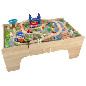 Wooden Влакова Композиция на Маса - 80 части