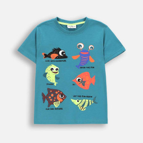 Coccodrillo Тениска Fishing club Boy Kids WC6143202FBK 92-122