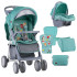 LORELLI Classic Комбинирана количка 2в1 FOXY CET GREEN HAPPY ANIMALS