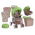 LORELLI Classic Комбинирана количка 2в1 FOXY СЕТ BEIGE&GREEN LAMBS