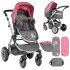 LORELLI Premium Комбинирана количка AURORA ROSE&GREY PRINCESS 1002092/1844