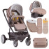 LORELLI Premium Комбинирана количка 2в1 S-500 СЕТ BEIGE&YELLOW HAPPY FAMILY 1002085/1803