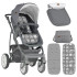 LORELLI Premium Комбинирана количка VISTA GREY 1002097/1843