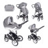 Комбинирана количка 3в1 LORELLI Premium POLAND MIA AIR LIGHT&DARK GREY