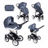 Комбинирана количка 3в1 LORELLI Premium POLAND MIA AIR LIGHT&DARK BLUE