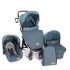 KIKKA BOO Комбинирана количка 3в1 MADRID ALL IN ONE GREEN MELANGE