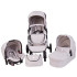 KIKKA BOO Комбинирана количка 3в1 UGO ALL IN ONE LIGHT GREY MELANGE