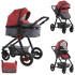LORELLI Premium Комбинирана количка ALEXA BLACK&DARK RED