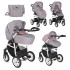 LORELLI Premium Комбинирана количка 3в1 KARA AIR PINK&GREY
