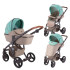 LORELLI Premium Комбинирана количка 2в1 RIMINI BEIGE&GREEN DOTS