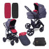 LORELLI Premium Комбинирана количка VERSO BLACK&RED