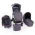 KIKKA BOO Комбинирана количка 3в1 TRINITY ALL IN ONE GREY MELANGE
