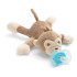 AVENT SCF348/12 Комплект плюшена играчка за гушкане маймунка + залъгалка 0-6 м. ULTRA SOFT