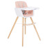 KIKKA BOO Стол за хранене Woody 2в1 WHITE/PINK