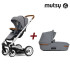 MUTSY Комплект шаси+седалка+кош за новородено ICON VISION Classic GREY