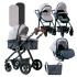 LORELLI Premium Комбинирана количка 2в1 ALEXA СЕТ LIGHT GREY