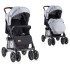 LORELLI Classic Лятна количка с покривало INES GREY BLACK CROSS
