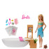 BARBIE WELLNESS Комплект за игра с кукла Барби в банята