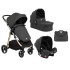 KIKKA BOO Комбинирана количка 3в1 UGO ALL IN ONE BLACK MELANGE