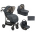 KIKKA BOO Комбинирана количка 3в1 SELINA DARK GREY
