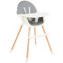 KIKKA BOO Стол за хранене NUTRI WOOD GREY