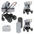 LORELLI Premium Комбинирана количка LORA COOL GREY ELEPHANT