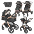 LORELLI Premium Комбинирана количка 2в1 HEAVEN СЕТ BLACK DIAMONDS