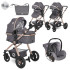 LORELLI Premium Комбинирана количка 2в1 ALEXA СЕТ LUXE BLACK