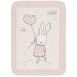 KIKKA BOO Меко зимно одеяло 80/110 см. RABBITS IN LOVE РОЗОВО