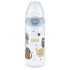 NUK FC Шише TEMPERATURE CONTROL 6-18м 300 мл CAT&DOG