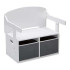GINGER HOME Дървена пейка 3в1 WHITE/GREY