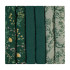 KIKKA BOO К-кт муселинови кърпички 6бр 30х30 см SECRET GARDEN GREEN