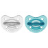 CHICCO Залъгалка силикон PHYSIO SOFT LUX 6-16M 2 бр. СИВ/СИН
