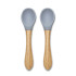 LORELLI Baby Care К-кт силиконови лъжички с бамбук NATURAL GREY