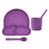 Babychefs by ZN Силиконов сет за хранене 4 части - лилав