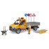 BRUDER Микробус MERCEDES BENZ SPRINTER с товарна платформа, работник и L + S модул