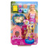 Barbie® Family and Friends Комплект за игра с кукла и кученца Басейн парти